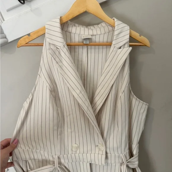 A New Day Size XXL Sleeveless Pinstripe Jumpsuit - Picture 7 of 10